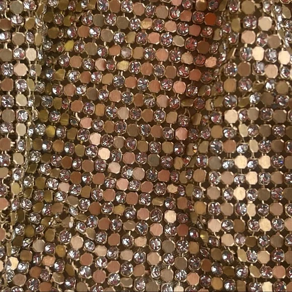 Vince Camuto Nisha Clutch Gold Crystal Glitz - Picture 5 of 7